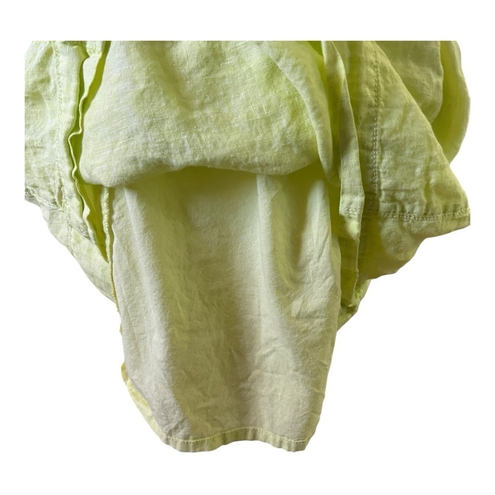 J. Crew Neon Lime Green 100% Linen Skirt Size 0 - Picture 4 of 7